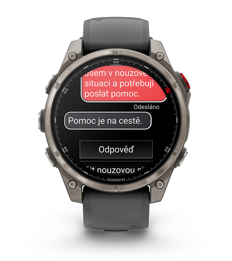 SOS ZPRÁVY A STŘEDISKO GARMIN RESPONSE℠