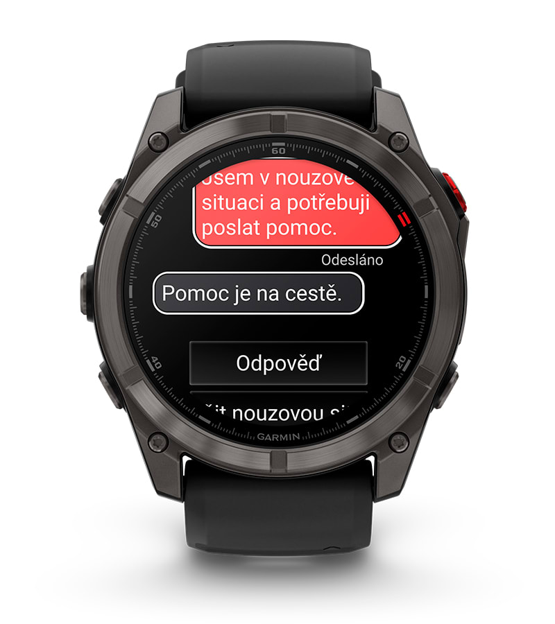 SOS ZPRÁVY A STŘEDISKO GARMIN RESPONSE℠