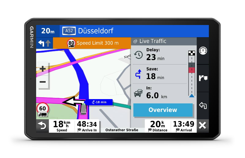 Garmin dēzl LGV 700 MT-D EU Mapas Europa Negro Navegador GPS de 6.95 para camión 