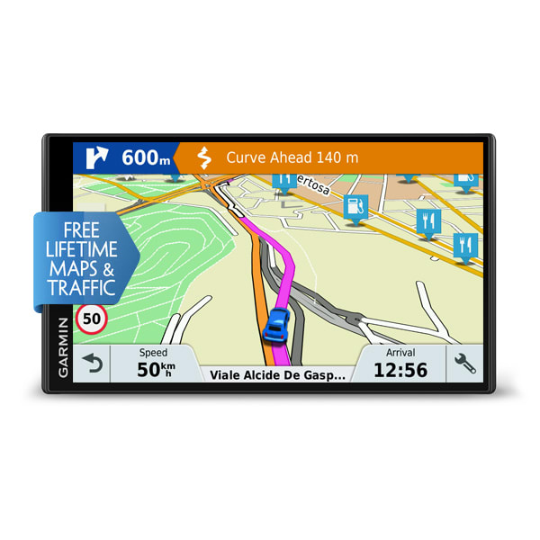 Mappa Italia Europa Centrale Ricondizionato Garmin Drivesmart 61 CE LMT-D Navigatore 6.95 Edge-To-Edge Smart Aggiornamento a Vita e Servizi Live via Bluetooth e Infotraffico Digitale DAB 