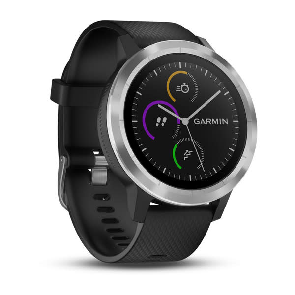 Garmin Vivoactive 3 l silber Fachändl schwarzes Armband l GPS Smartwatch l dt 