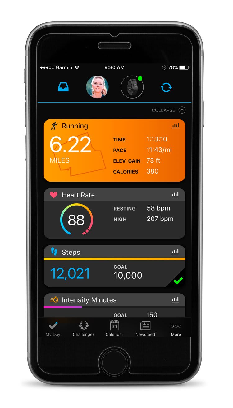 Garmin VivoSport Touch GPS Smart Activity Tracker Fitness Band HRM 