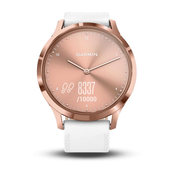 New Garmin Vivomove HR Smartwatch Sport Rose Gold S/M 