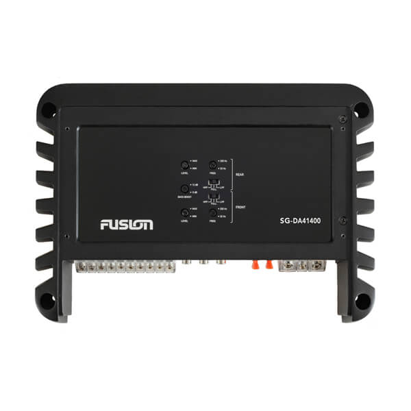 Fusion SG-DA41400 Marine 4-channel amplifier — 150 watts RMS x 4 at  Crutchfield
