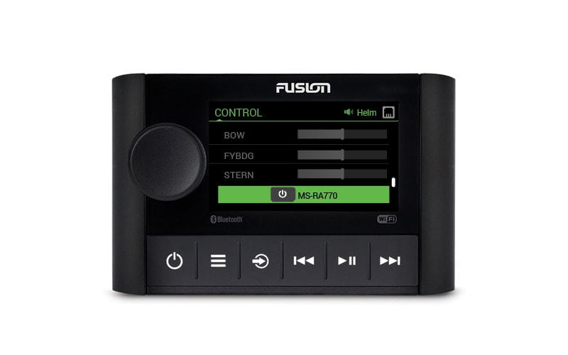 Fusion MS-SRX400 Apollo Series marine zone receiver with built-in