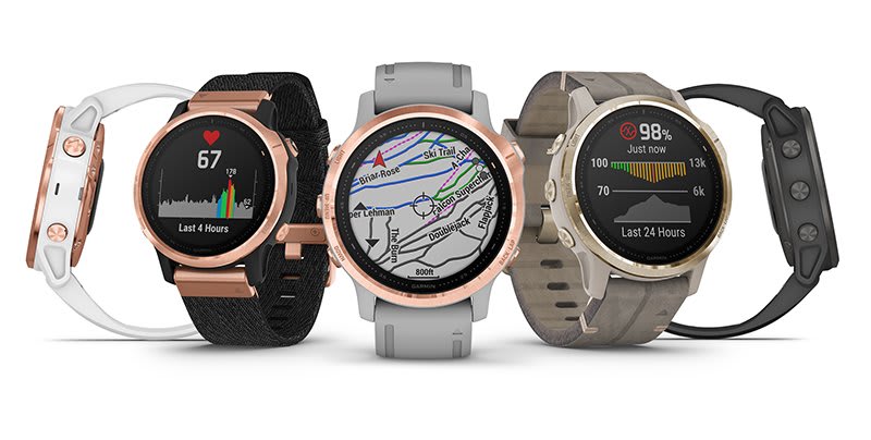 Grade-Adjusted Pace Guidance and Pulse Ox Sensors Smaller-Sized Garmin fenix 6S Pro Rose Gold with White Band Premium Multisport GPS Watch Features Mapping Music 