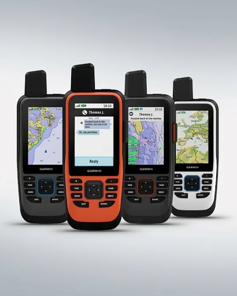 Inreach Satellite Communication Capabilities Stream Boat Data from Compatible Chartplotters Garmin GPSMAP 86i Floating Handheld GPS with Button Operation 
