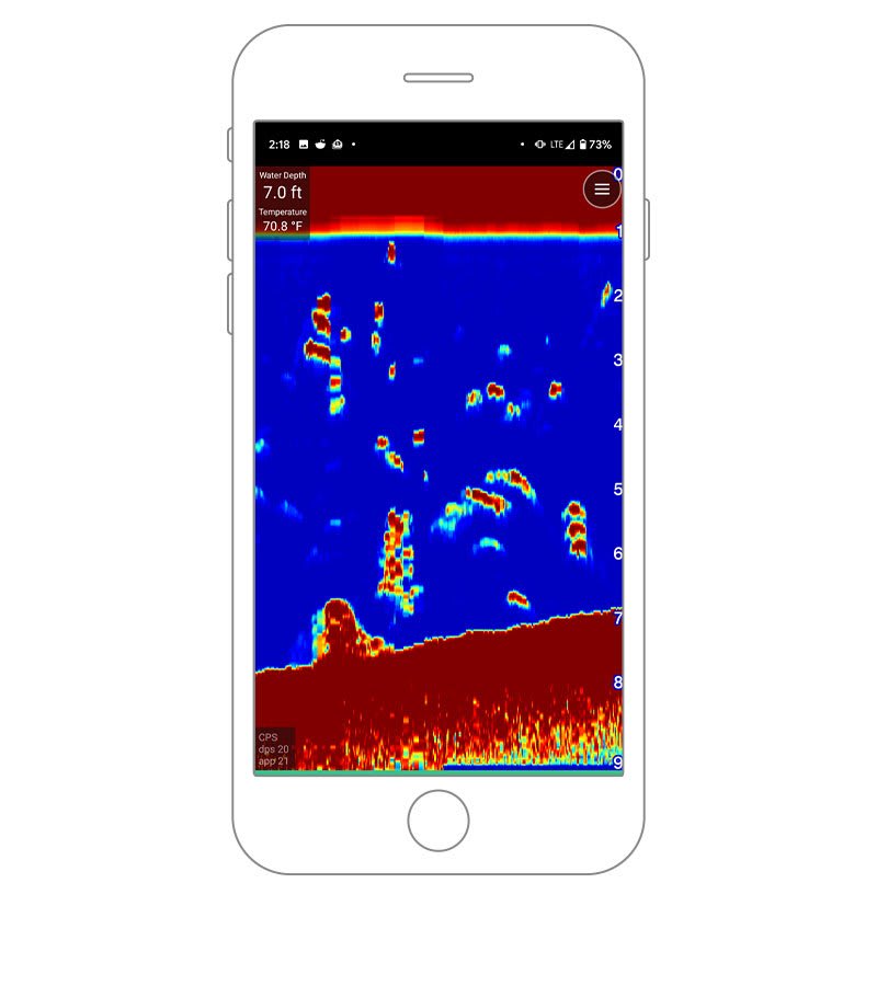 Castable Sonar Display Fish on Smartphone or Tablet Garmin Striker Cast w/ GPS 