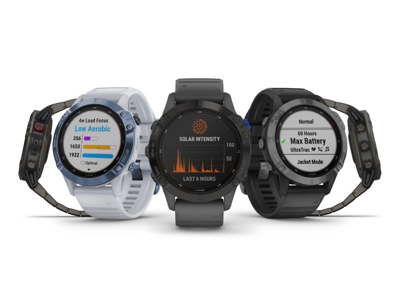 RELOJ GARMIN FENIX 6 SOLAR Plateado Con Correa Negra