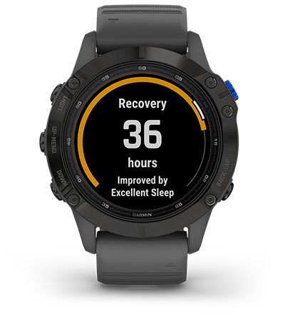 Montre Garmin Fenix 6 Pro Solar Noir Connectée Bracelet Caoutchouc