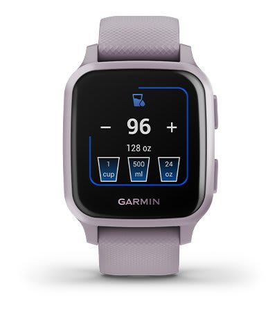 Garmin Venu Sq GPS Fitness Shadow Gray/Slate Smartwatch w Orange/Red/Teal Straps 