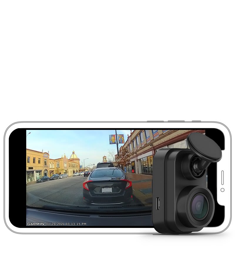 Garmin Dash Cam Mini 2 HD dash cam with Wi-Fi® and Bluetooth® at Crutchfield