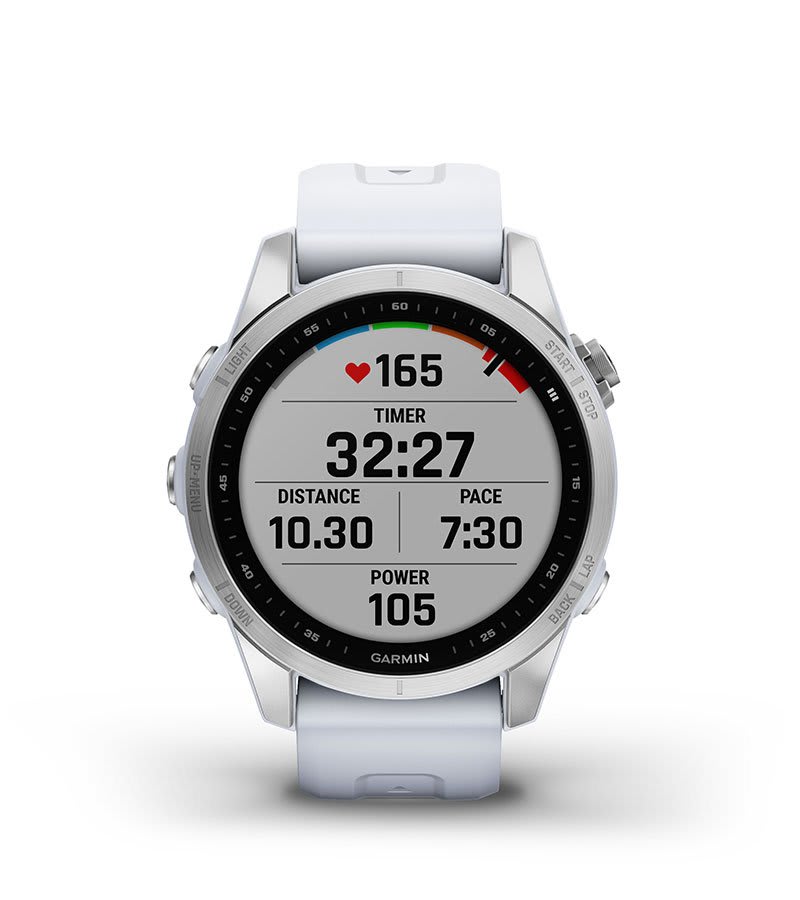  Garmin Fenix 7S - Reloj inteligente solar multideportivo con  pantalla táctil, color gris pizarra con banda negra con paquete de  auriculares blancos Wearable4U : Electrónica