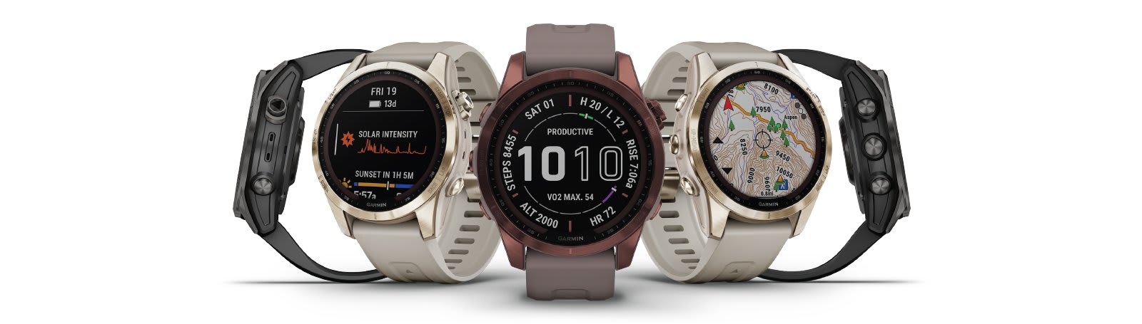  Garmin Fenix 7S – Sapphire Solar Edition Dark Bronze Titanium  with Shale Gray Band (Renewed) : Everything Else