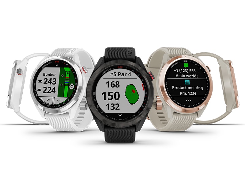 Garmin Approach® S42, Rose Gold with Light Sand Band Model #: GAR-010-02572-12