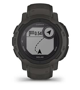 Garmin Instinct 2 Solar, GPS Outdoor Watch, Solar Charging Capabilities,  Multi-GNSS Support, Tracbak Routing, Mist Gray