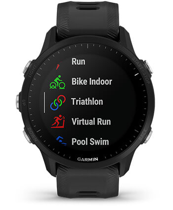  Garmin Forerunner 955 GPS Running 46.5 mm Smartwatch, Tailored  to Triathletes, Long-Lasting Battery, Black with Wearable4U Black Earbuds  Bundle : Electronics