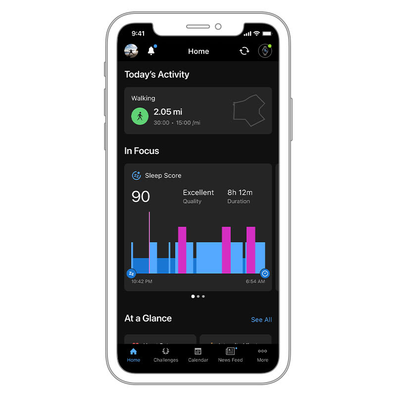 Garmin shop vivofit app