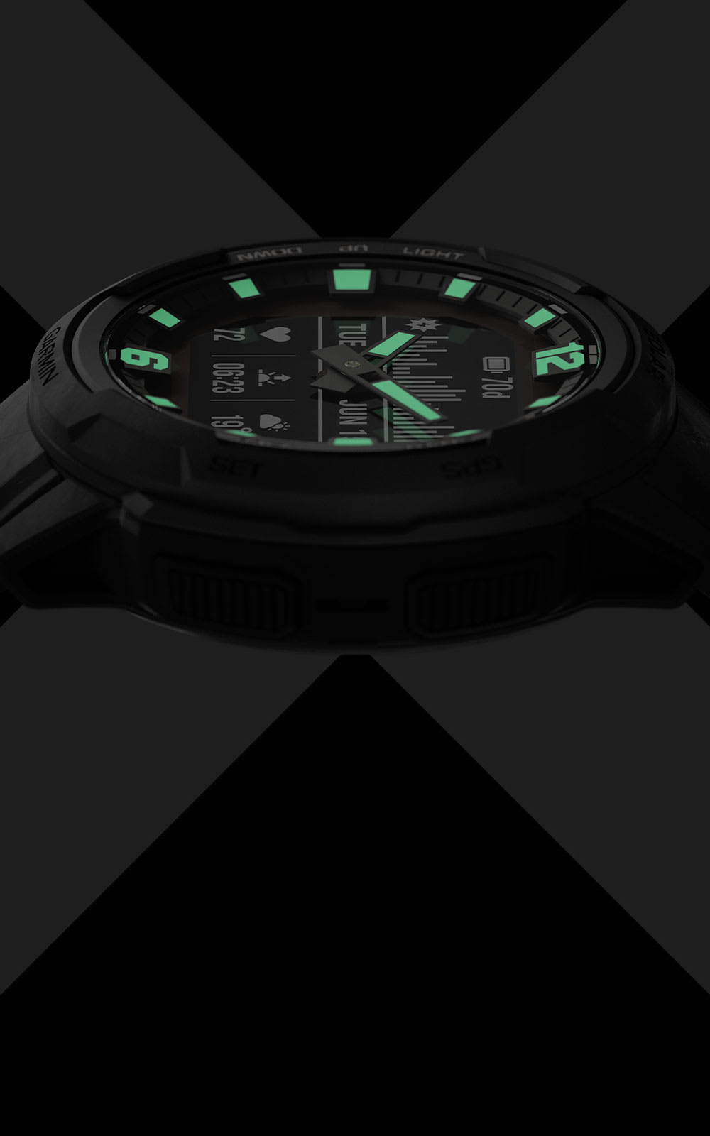 Garmin Instinct® Crossover Solar   Rugged Hybrid Smartwatch