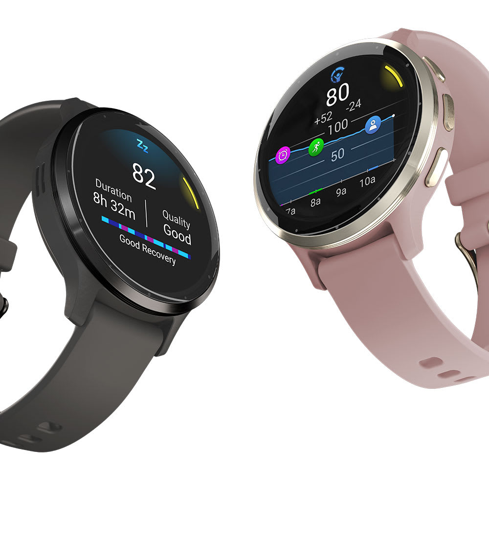 Garmin Venu 2S, Smaller-sized GPS Smartwatch with Advanced Health  Monitoring and Fitness Features, Slate Bezel with Graphite Case and  Silicone Band