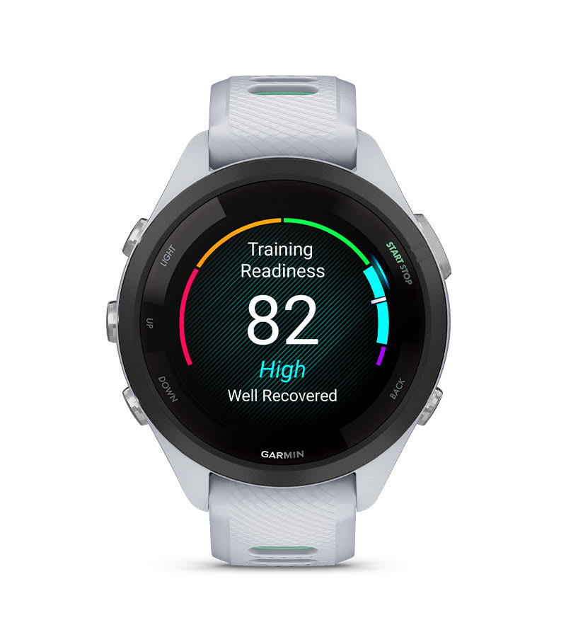 Garmin Forerunner 265 Running Smartwatch, Colorful AMOLED Display, Training  Metrics and Recovery Insights, Black and Powder Gray 