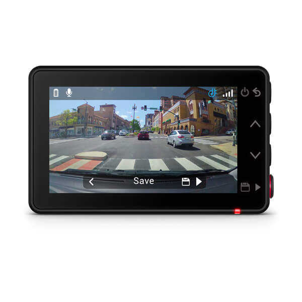 Garmin Dash Cam X210 vista trasera con pantalla LCD de 2,4 pulgadas
