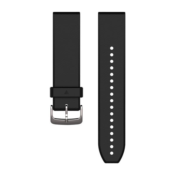 QuickFit® 22 Watch Bands, Black/Silver Silicone