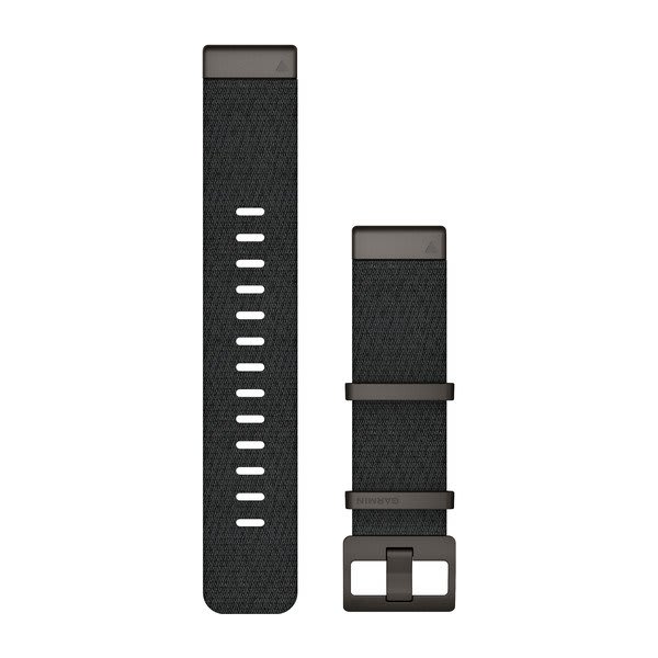 QuickFit® 22 Watch Straps, Jacquard-weave Nylon Strap – Heathered Black