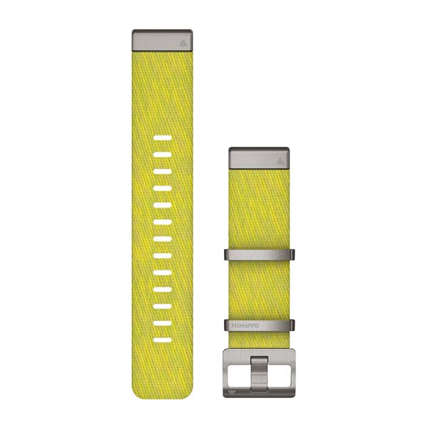 QuickFit® 22 Watch Straps, Jacquard-weave Nylon Strap – Yellow/Green