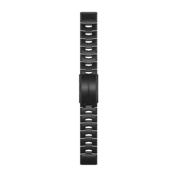 QuickFit® 22 Watch Bands, Vented Titanium Bracelet with Carbon Gray DLC Coating