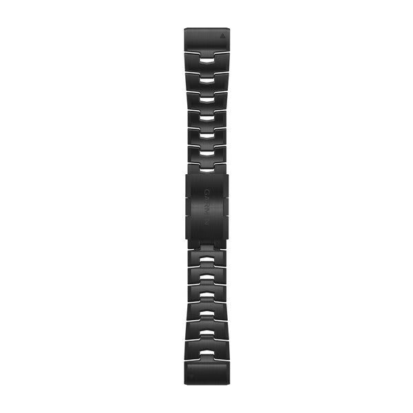 QuickFit® 26 Watch Bands, Vented Titanium Bracelet with Carbon Gray DLC Coating