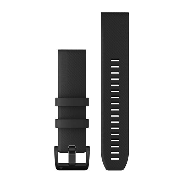 QuickFit® 22 Watch Bands, Black with Black Stainless Steel Hardware