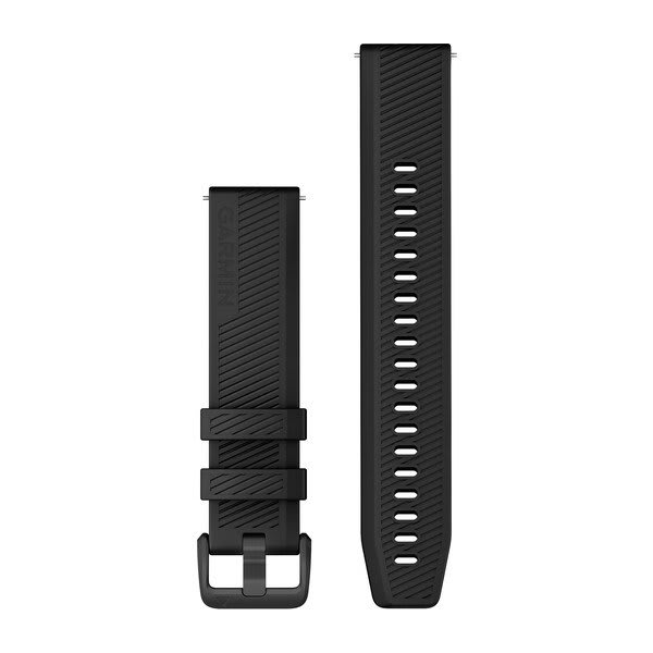 Quick Release Band, Black Silicone with Black Stainless Steel Hardware