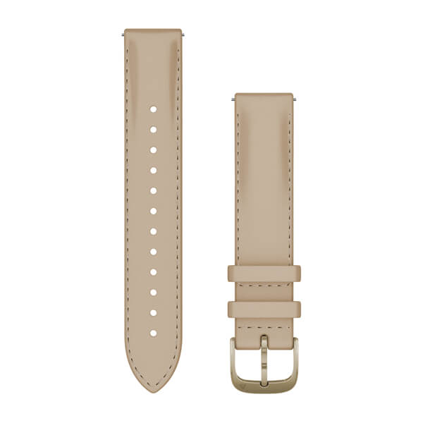 Quick Release Bands (18 mm), Light Sand Leather with Cream Gold Hardware
