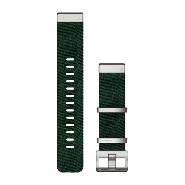 QuickFit® 22 Watch Straps, Jacquard-weave Nylon Strap – Pine Green