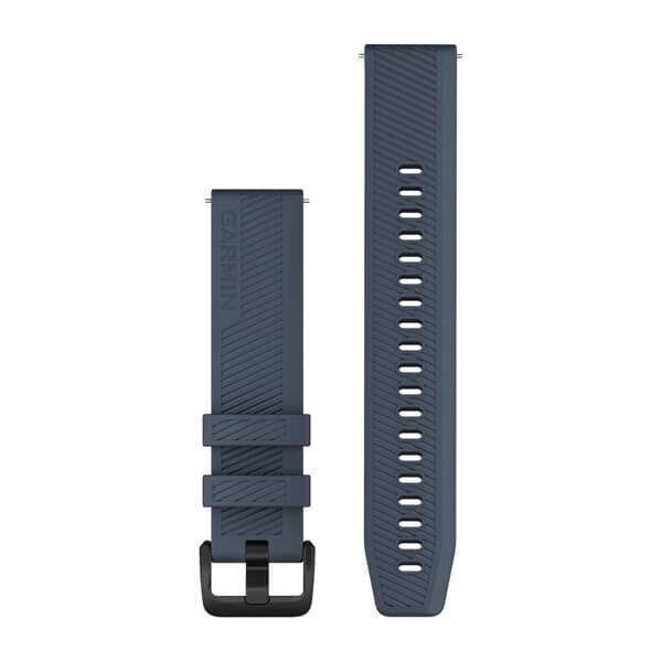 Quick Release Bands (20 mm), Granite Blue with Black Stainless Steel Hardware