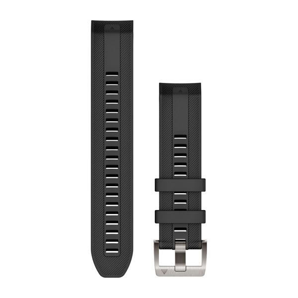 QuickFit® 22 Watch Straps, Black Silicone Strap