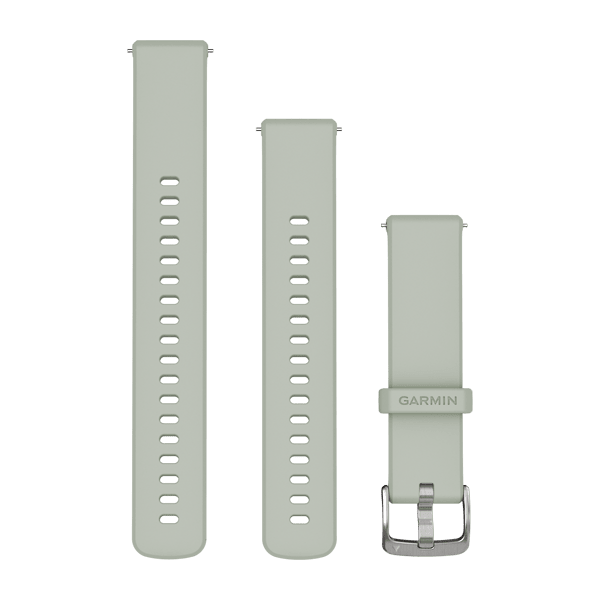 Quick Release Bands (18 mm), Sage Gray with Silver Hardware
