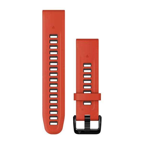 QuickFit<sup>®</sup> 20 Watch Bands, Flame Red/Graphite Silicone
