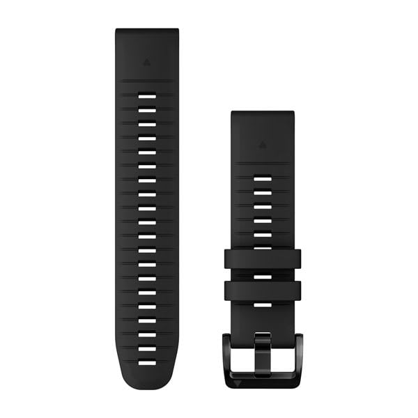 Quickfit 22 mm Watch bands, Black Silicone