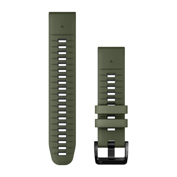 Quickfit 22 mm Watch bands, Moss/Graphite Silicone