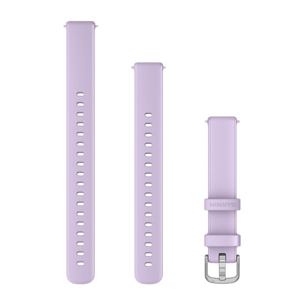 Lily® 2 Bands (14 mm), Purple Jasmine Silicone with Silver Hardware