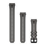 Óraszíj 20 mm Watch Bands (Instinct® E – 40 mm), Charcoal Silicone