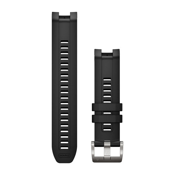 QuickFit® 22 Watch Straps (MARQ® Gen 3), Black, Silicone Rubber Strap