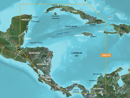 CARRIBEAN REGION MAPS GARMiN NUVi GPS with FULL CENTRAL AMERICA 