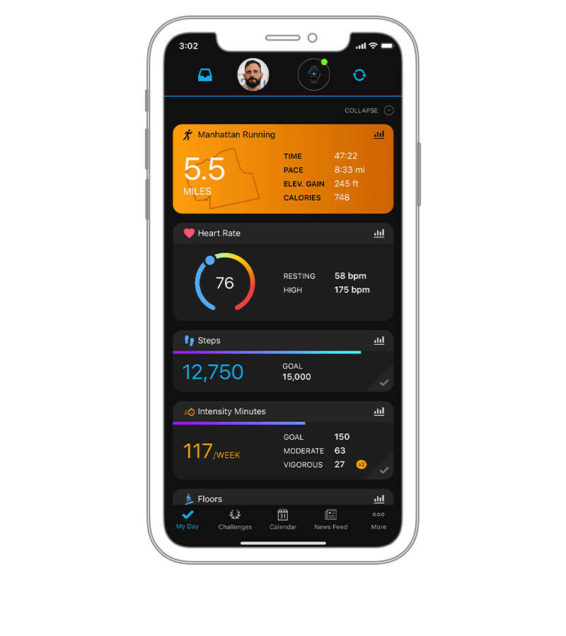 badminton klimaks Ark Garmin Connect™ Mobile App