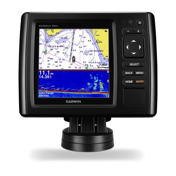 Garmin echoMAP CHIRP 54cv Marine GPS with Transducer and BlueChart g2 Mapping 