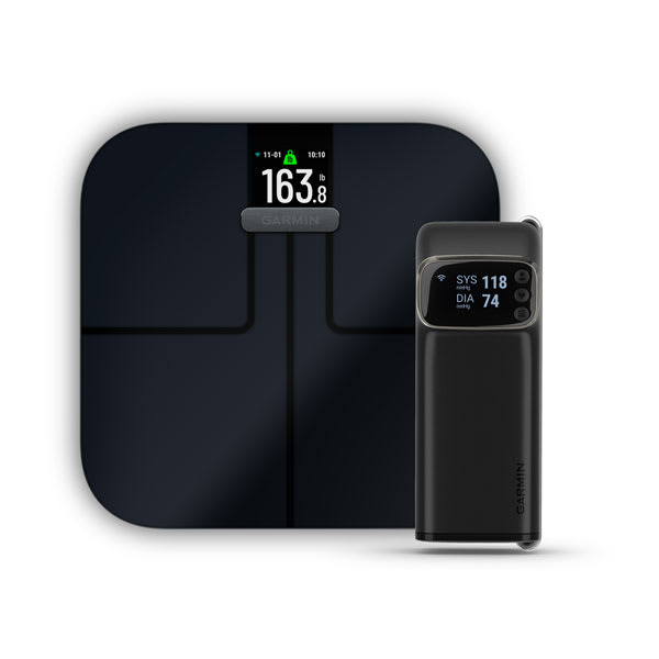 Garmin Index S2, Smart Scale with Wireless Connectivity, Measure Body Fat,  Muscle, Bone Mass, Body Water% and More, Black (010-02294-02)