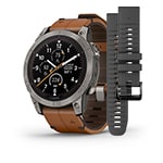 Fenix 7 Pro Sapphire Solar, szürke titánium, barna bőr szíjjal (ED SD)