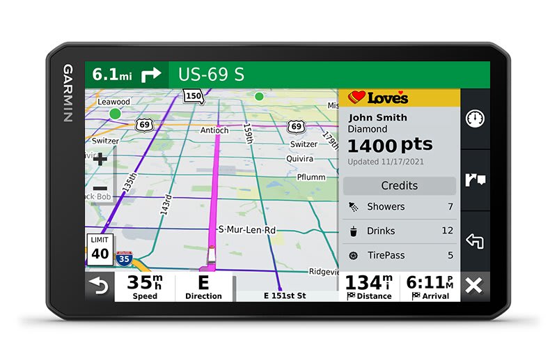  Garmin 010-02313-00 dezl OTR700, navegador GPS para camiones de  7 pulgadas, pantalla táctil fácil de leer, enrutamiento personalizado de  camiones y guía de carga a muelle : Electrónica